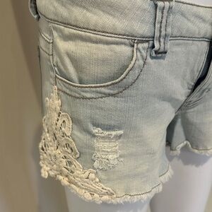 Embroidered Denim Women Shorts